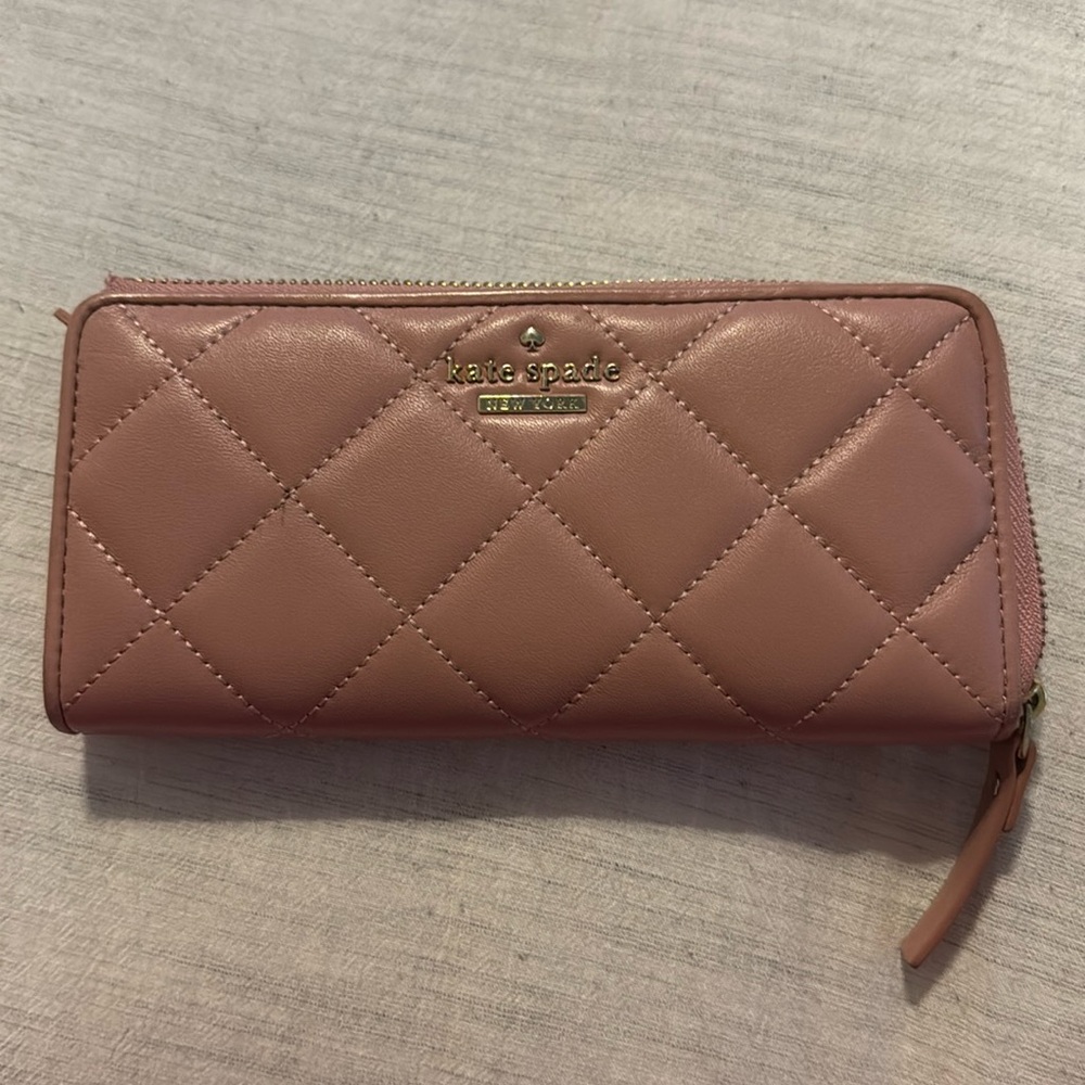 Used Kate Spade Rose pink large wallet